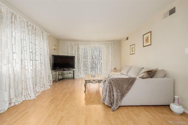 living room featuring hardwood / wood-style floors