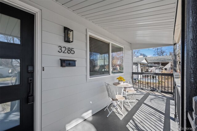 balcony with covered porch