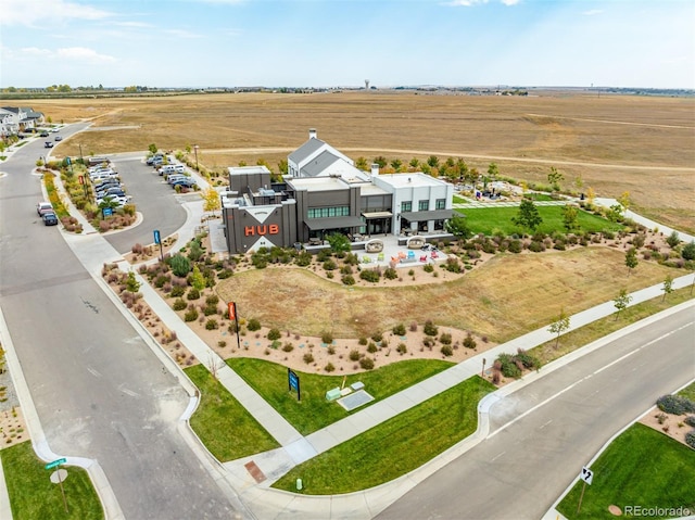 aerial view with a rural view