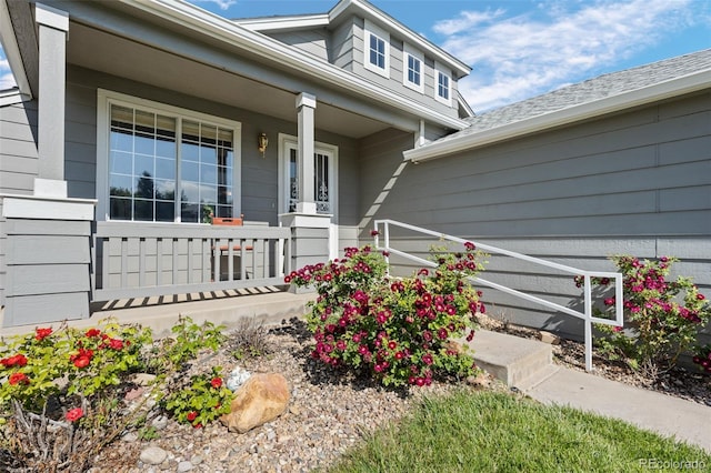 8761 Cloverleaf Cir, Parker, CO 80134 - view of exterior entry featuring covered porch