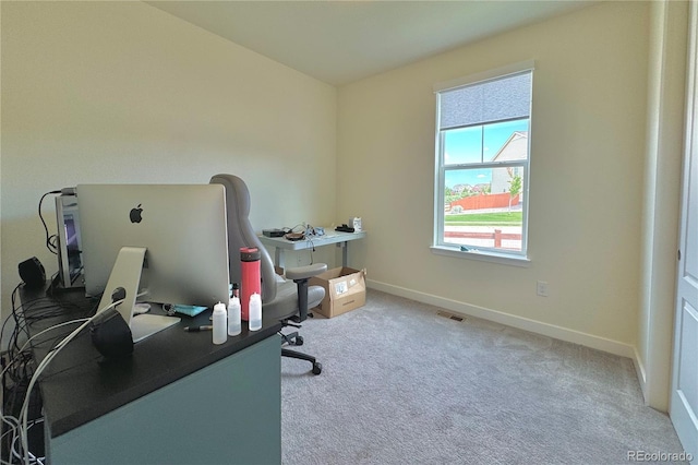 office area with carpet