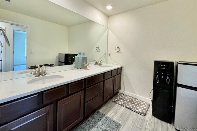 bathroom with double vanity