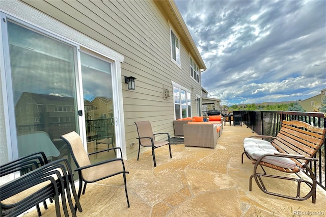 view of patio / terrace with an outdoor hangout area