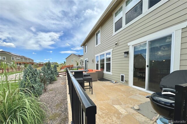 view of patio / terrace with an outdoor living space