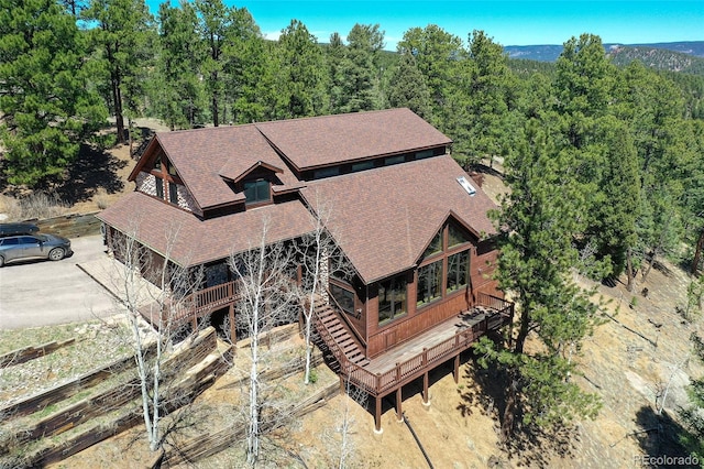 320 Summit Rd, Woodland Park, CO 80863 - aerial view of property and surrounding area featuring a forest