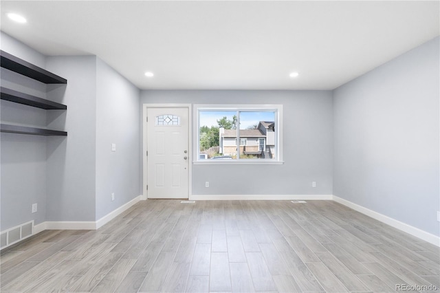 interior space featuring light hardwood / wood-style flooring