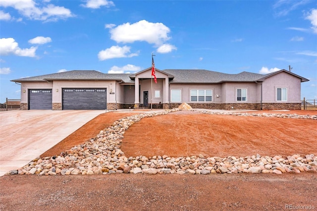 view of front of home featuring a garage