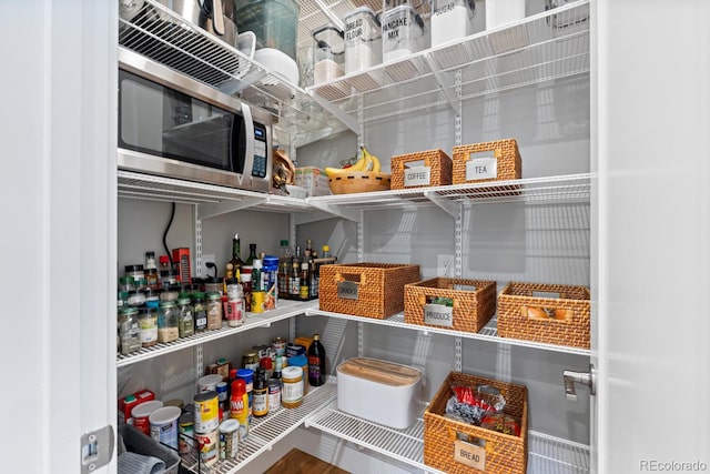 view of pantry