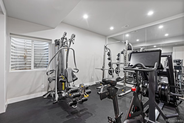 view of workout area