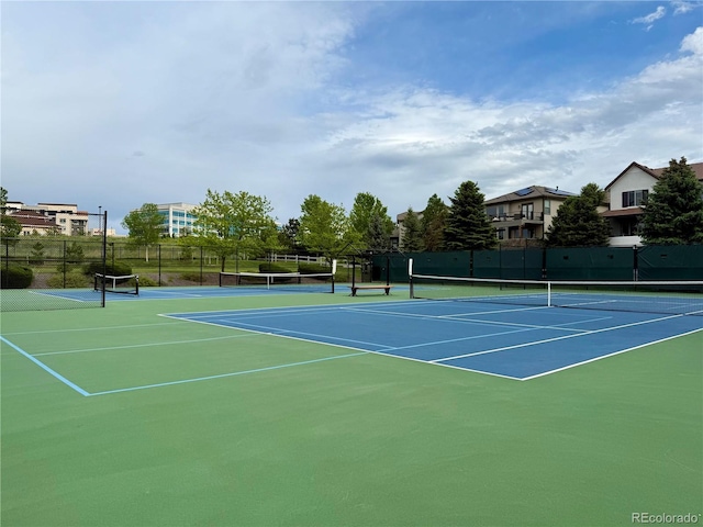 9468 E Aspen Hill Ln, Lone Tree, CO 80124 - view of tennis court featuring community basketball court