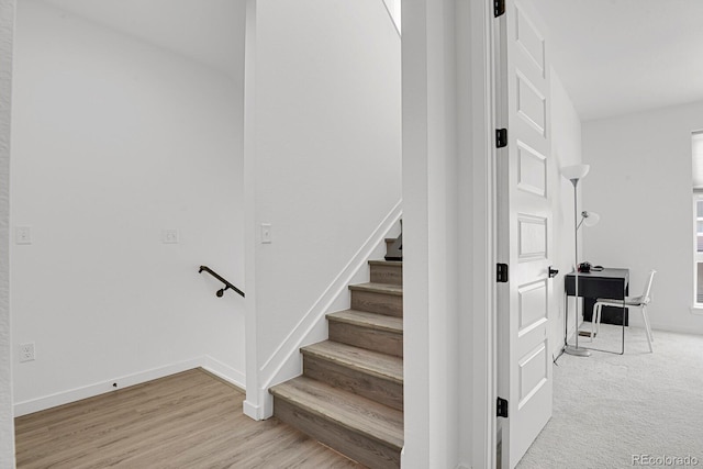 20999 E Quincy Dr, Aurora, CO 80015 - stairs with baseboards and wood finished floors