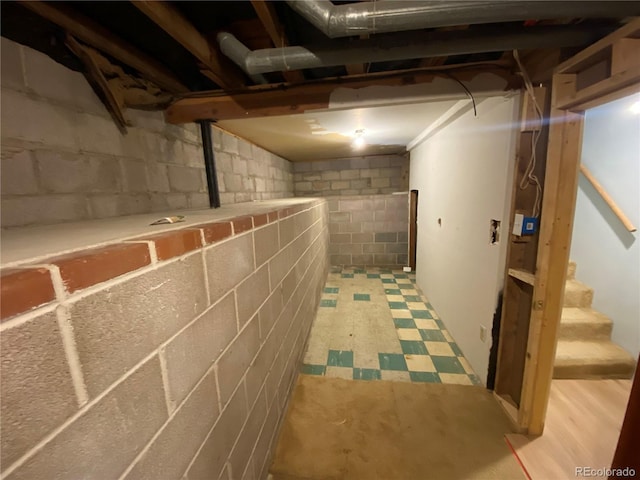 view of basement