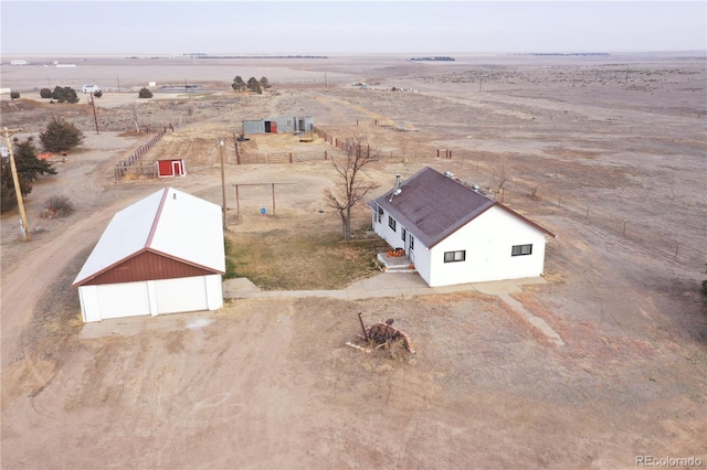 drone / aerial view featuring a rural view