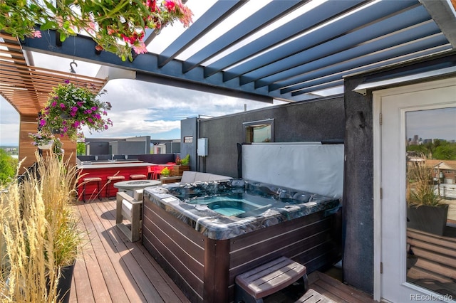5125 W 29th Ave Unit 1, Denver, CO 80212 - wooden terrace with a hot tub