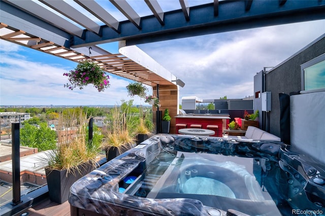 5125 W 29th Ave Unit 1, Denver, CO 80212 - view of patio featuring a hot tub