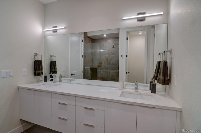 5125 W 29th Ave Unit 1, Denver, CO 80212 - full bathroom with a shower stall and double vanity