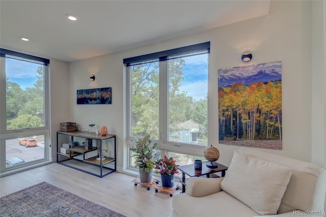 5125 W 29th Ave Unit 1, Denver, CO 80212 - living room featuring wood finished floors and recessed lighting