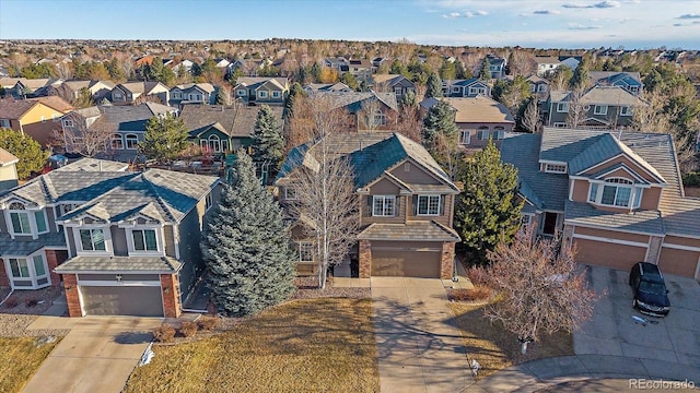 drone / aerial view featuring a residential view