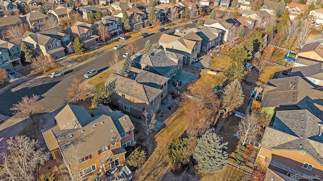 aerial view featuring a residential view