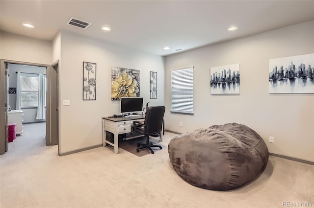 6883 E 132nd Pl, Thornton, CO 80602 - home office featuring light colored carpet and recessed lighting