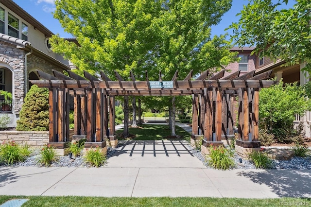 10205 Bluffmont Dr, Lone Tree, CO 80124 - view of patio featuring a pergola