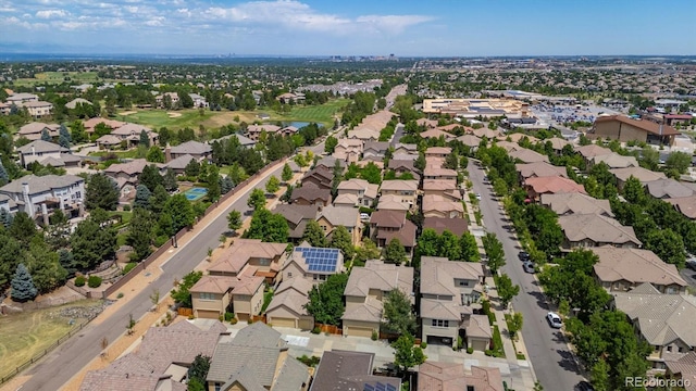 10205 Bluffmont Dr, Lone Tree, CO 80124 - aerial view of property and surrounding area featuring nearby suburban area