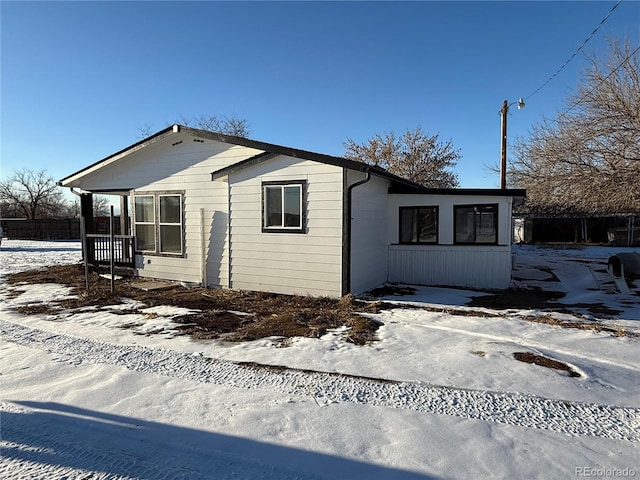 view of front of home