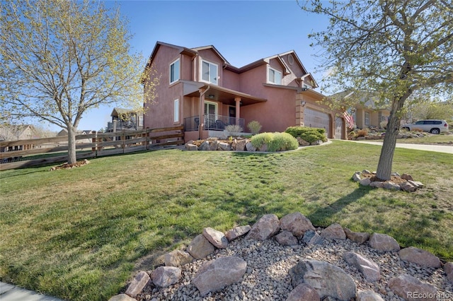 view of front of house featuring a garage, stucco siding, and driveway
