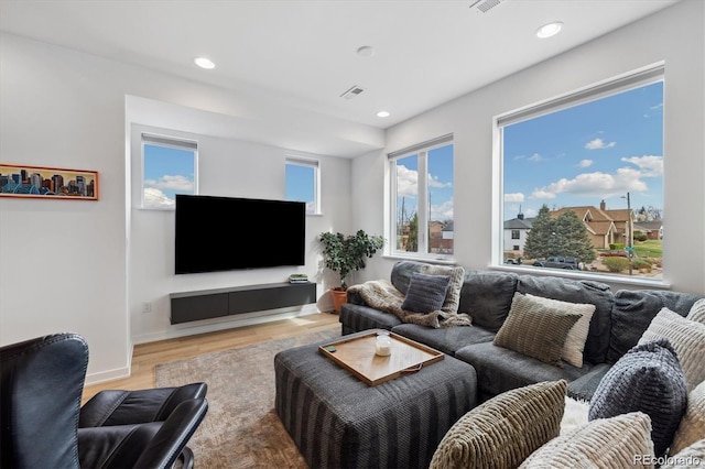 3101 W 47th Ave Unit 14, Denver, CO 80211 - living room with light wood finished floors and recessed lighting
