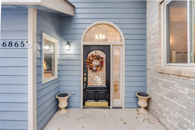 view of doorway to property