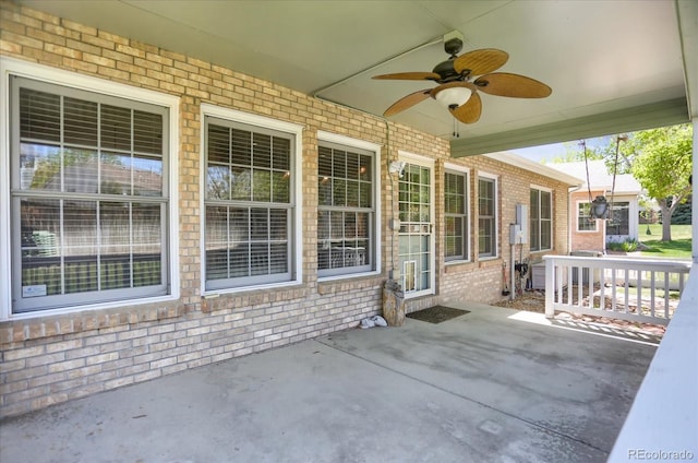 8951 Greenwich St, Highlands Ranch, CO 80130 - view of patio / terrace featuring a ceiling fan