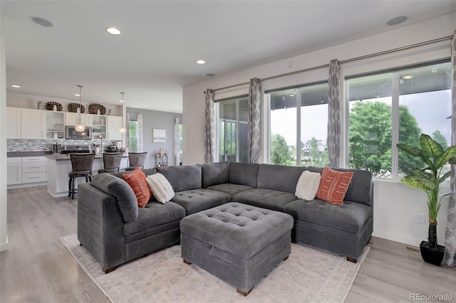 10906 Touchstone Loop, Parker, CO 80134 - living room with light wood-type flooring and recessed lighting
