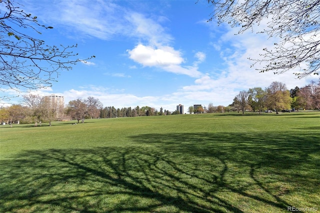 surrounding community featuring a lawn