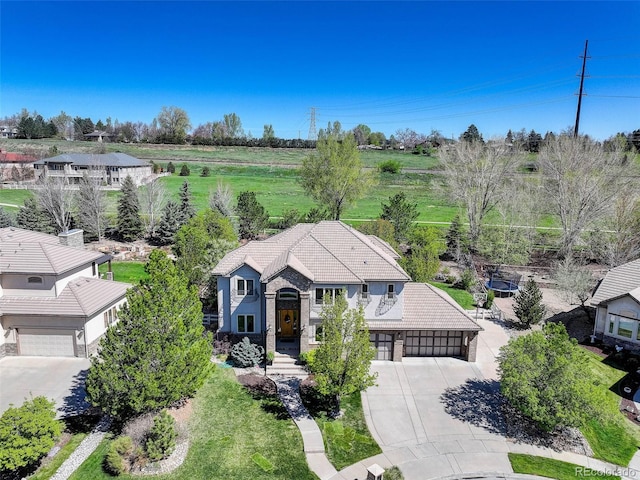 birds eye view of property