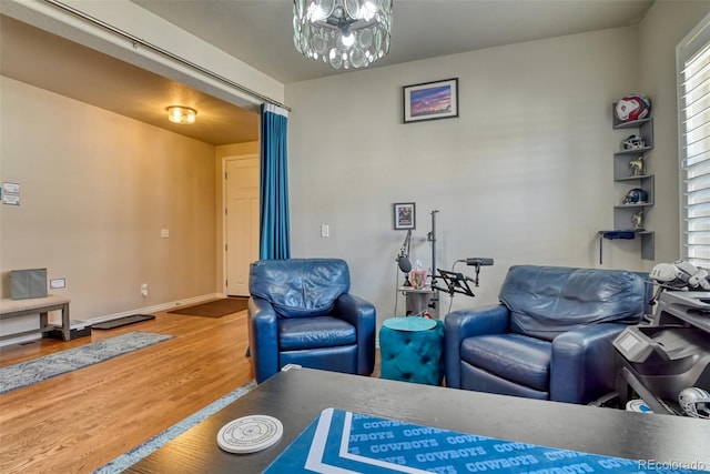 4544 Portillo Pl, Colorado Springs, CO 80924 - living area featuring baseboards and wood finished floors
