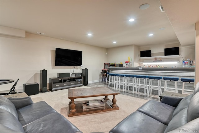 4544 Portillo Pl, Colorado Springs, CO 80924 - living area featuring baseboards, visible vents, and recessed lighting