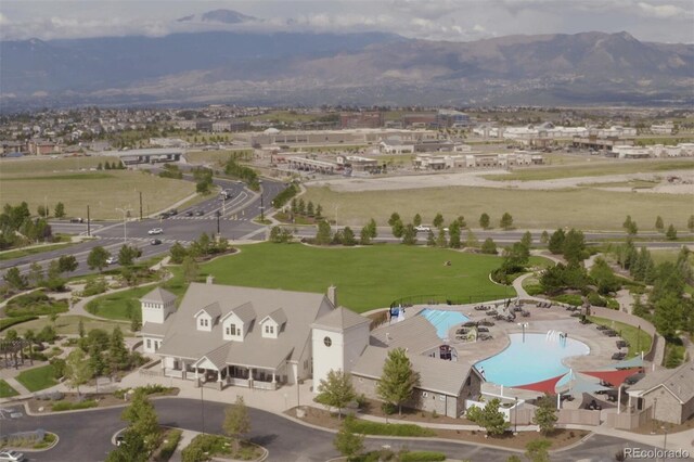 4544 Portillo Pl, Colorado Springs, CO 80924 - birds eye view of property with a mountain view