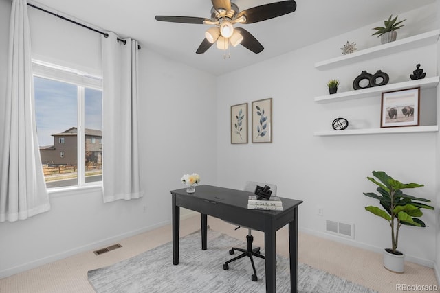 17960 Weymouth Ave, Parker, CO 80134 - office with carpet flooring, plenty of natural light, and ceiling fan