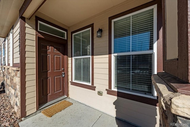 view of doorway to property