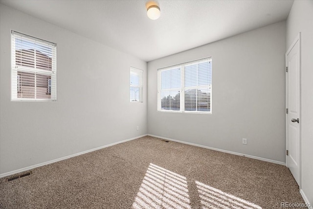 view of carpeted empty room