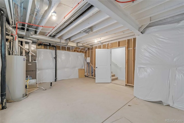 827 Forest Canyon Rd, Severance, CO 80550 - unfinished below grade area with water heater and stairway