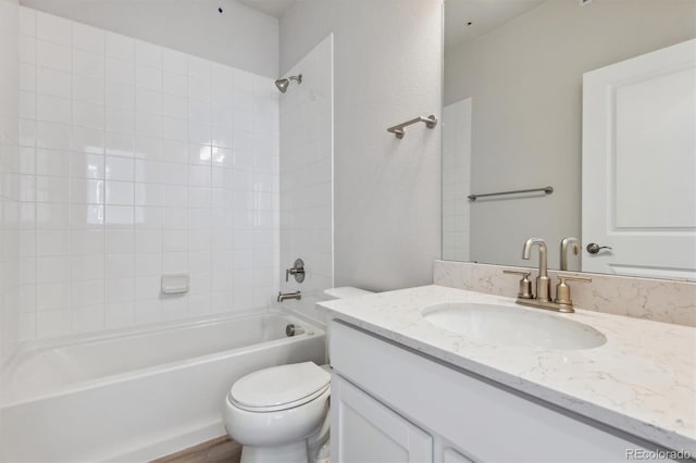 457 Interlocken Blvd Unit 101, Broomfield, CO 80021 - full bath featuring vanity, toilet, and shower / washtub combination