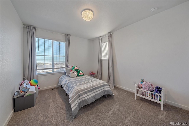 view of carpeted bedroom