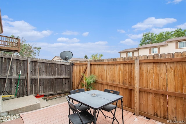 view of wooden deck