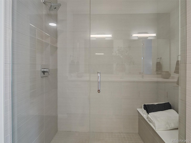 bathroom with an enclosed shower