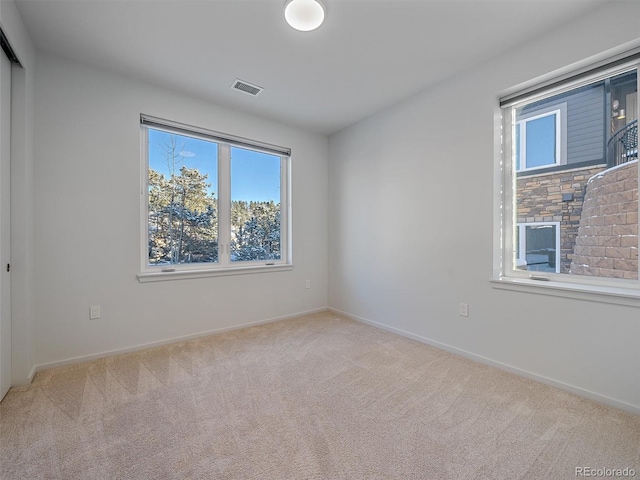 view of carpeted empty room