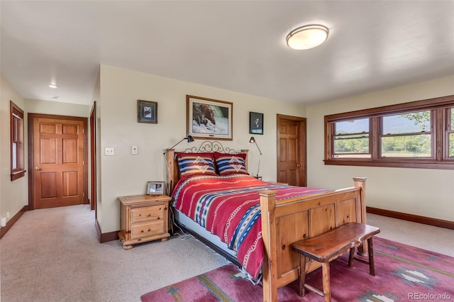 view of carpeted bedroom