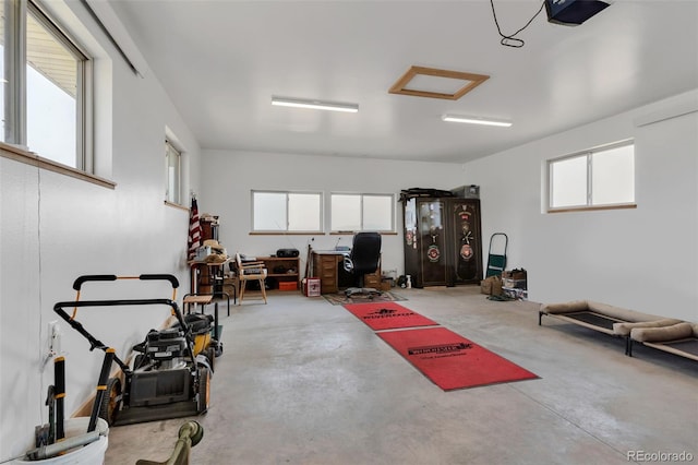 exercise room with plenty of natural light