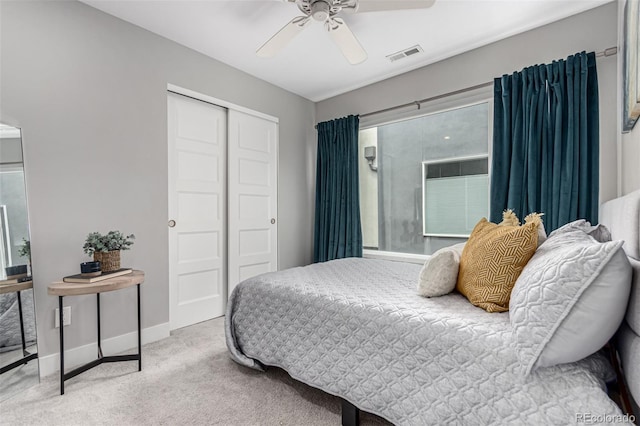 4922 Lowell Blvd Unit 2, Denver, CO 80221 - carpeted bedroom with a closet, baseboards, and ceiling fan