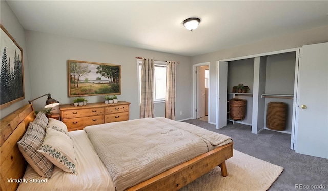 720 Northwoods Dr W, Woodland Park, CO 80863 - bedroom with a closet, carpet flooring, and baseboards